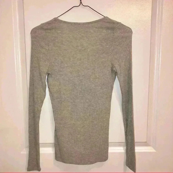 Urban Outfitters Plunge Lace-up Top - Grey - Picture 5 of 12